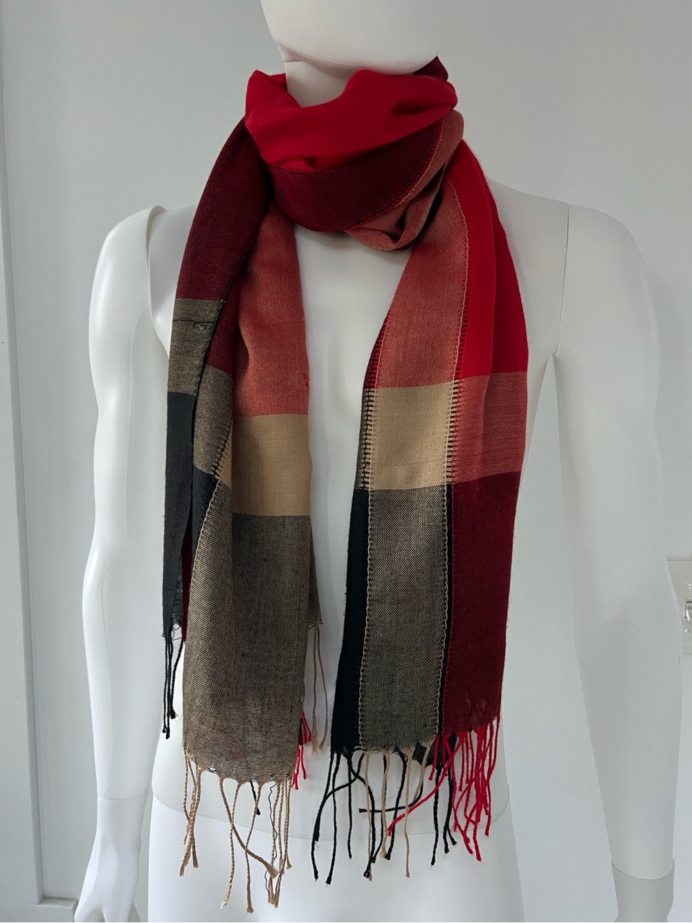 100% Silk Made in Italy Scarf  68”X 25.5”  lightweight Timeless
